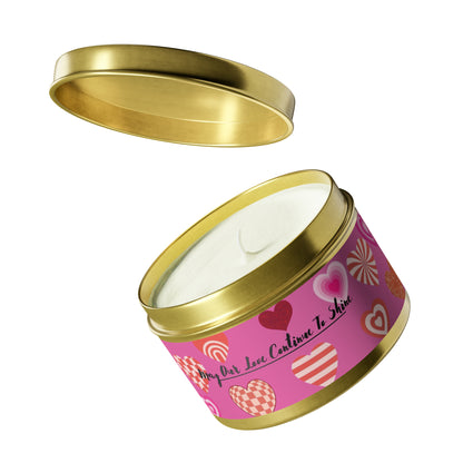 Love Themed Scented Tin Candles