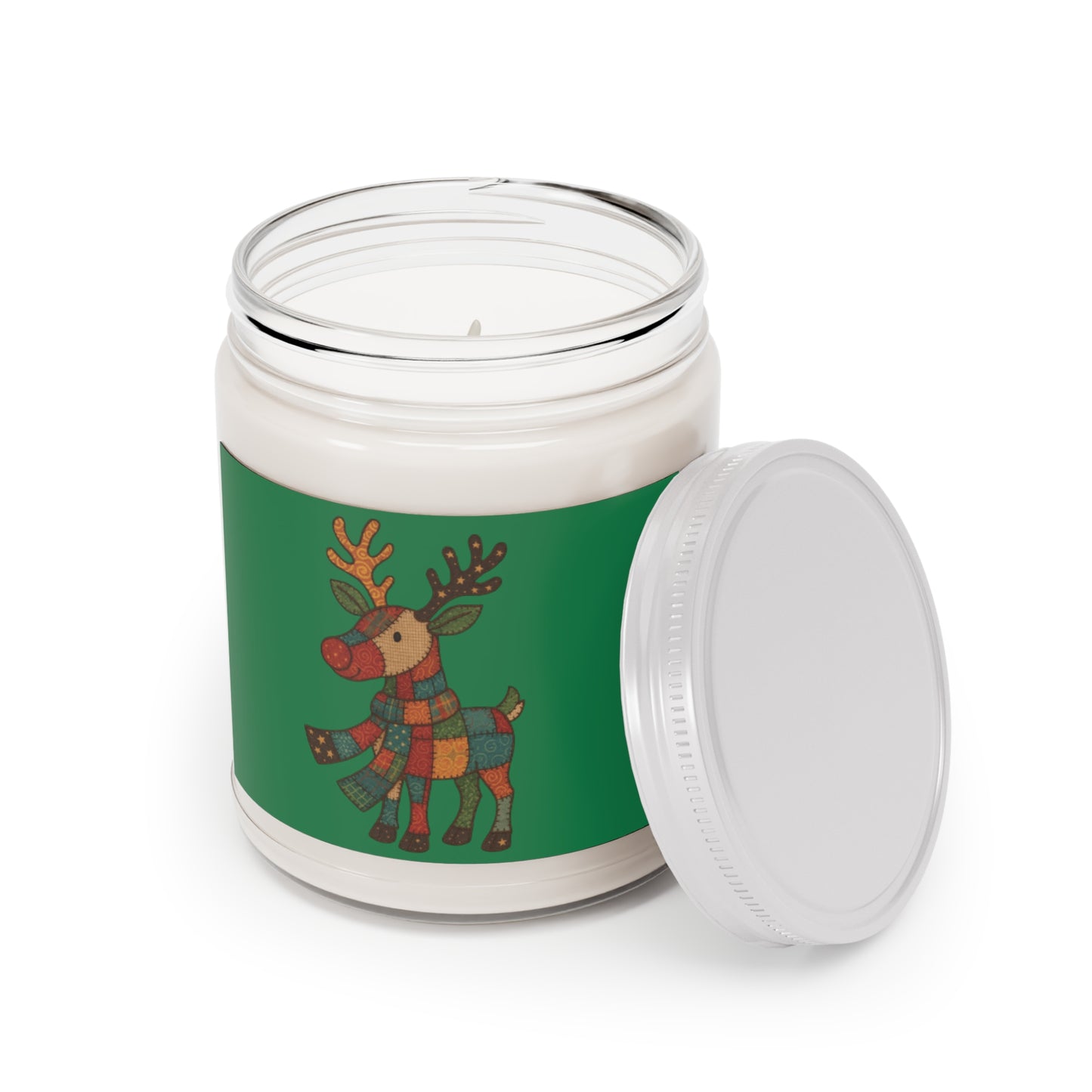9oz. Patchwork Reindeer Christmas Candle