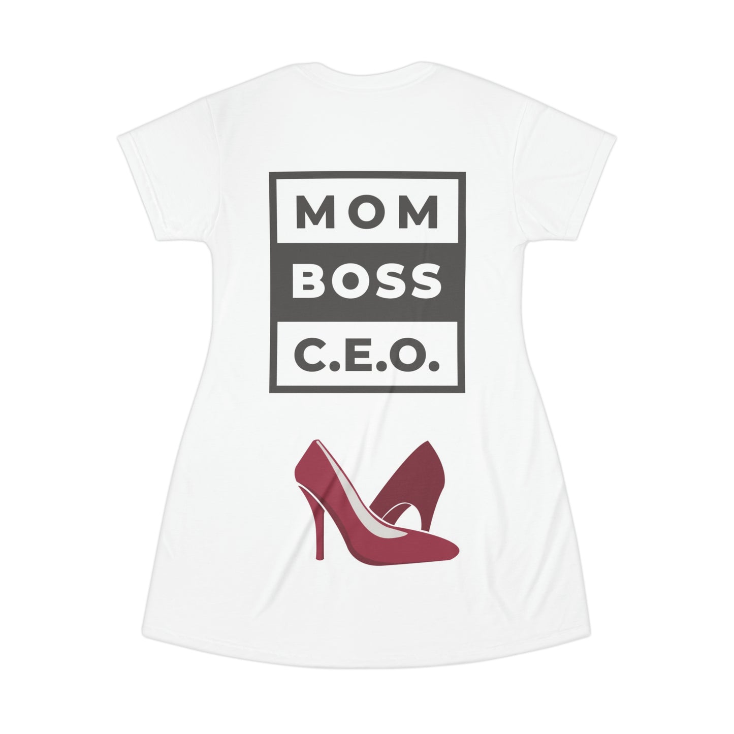 Mom Boss Shirt Dress, Mother's Day Tee Shirt Dress, Unconventional Mom Tee Dress, Ladies T Dress, Pregnancy Mom Tee Dress, Mom Tee Dress.