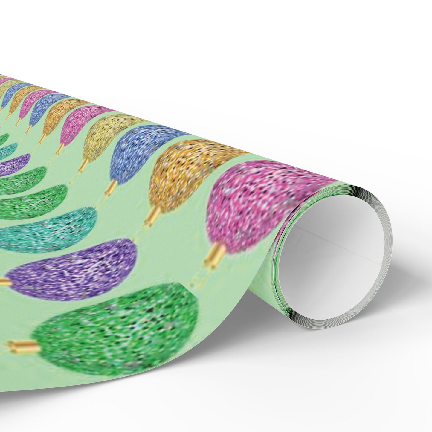 Christmas Bulb Wrapping Paper, Colorful Ornament Design Paper, Colorful Holiday Wrapping, Colorful Ornament Paper, Holiday Ornament Gift Wrap, Ornament Holiday Wrap, Ornament Wrap Paper, Merry Christmas Wrapping Paper