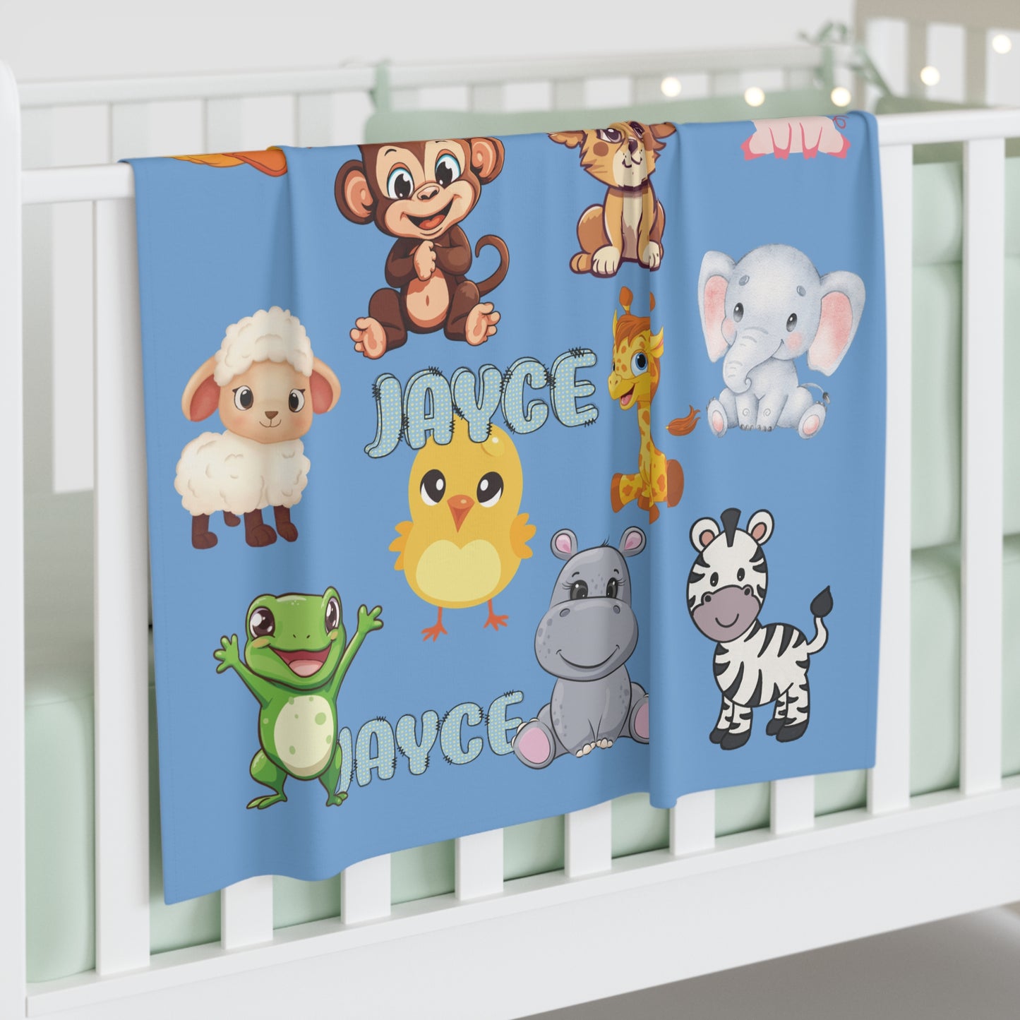 Boys Animal Print Swaddle, Safari Swaddle, Cute Animal Swaddle, Blue Animal Swaddle, Custom Animal Baby Swaddle, Baby Blue Custom Swaddle