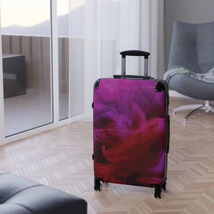 Swirling Magenta Smoke Suitcase