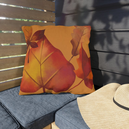 Autumn Leaves Throw Pillow, Fall Decorative Cushion, Thanksgiving Home Décor, Cozy Farmhouse Pillow, Seasonal Accent Cushion