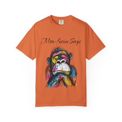 Mon Fucius Tee, Chill Vibe Monkey Shirt, Pop Art Monkey Tee Shirt, Abstract Monkey Shirt, Artistic Monkey Shirt, Bold Print Monkey Tee, Urban Style Monkey Tee Shirt