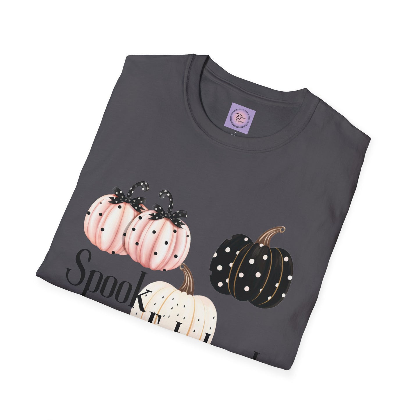 Spook Fabulously Shirt, Polka Dots Pumpkin Shirt, Fashionable Pumpkin Shirt,  Fabulous Pumpkin Tee Shirt, Fancy Pumpkin Shirt, Stylish Halloween Tee, Spook Fabulous Halloween Tee Shirt, Pink Pumpkin Halloween Shirt