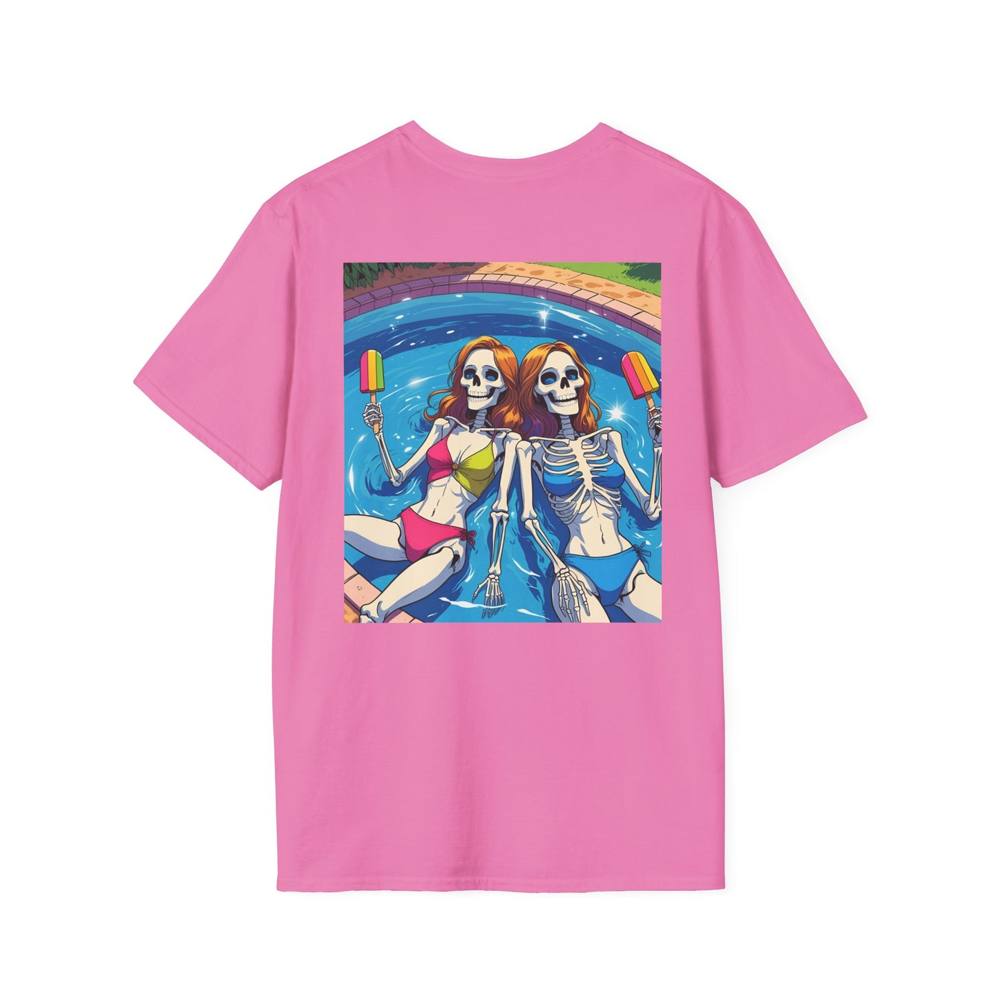 Summer Ween Skeleton Popsicle Shirt,  Halloween in July Pool Party Shirt, Bikini Skeleton Tee Shirt, Popsicle Skeleton Tee, Pool Vibes Skeleton Shirt, Skeleton Pool Party Tee, Summer Skeleton Pool Tee,
