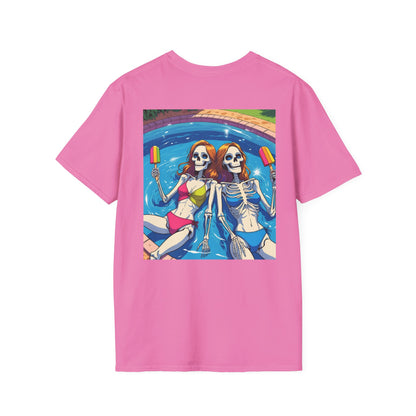 Summer Ween Skeleton Popsicle Shirt,  Halloween in July Pool Party Shirt, Bikini Skeleton Tee Shirt, Popsicle Skeleton Tee, Pool Vibes Skeleton Shirt, Skeleton Pool Party Tee, Summer Skeleton Pool Tee,