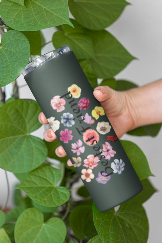 Bestest Friend Skinny Tumbler, Skinny Glossy Tumbler, Special Gift Tumbler, Great Friend Tumbler, Wildflower 20oz Skinny Tumbler, Matte  Skinny Tumbler, Aesthetic Skinny Tumbler, Minimalist Skinny Tumbler