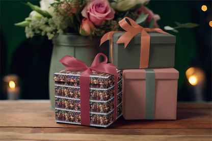 Afrocentric Santa Wrapping Paper Black Santa Gift Wrap Christmas Holiday Present Wrap Cultural Festive Gift Wrapping Sheet