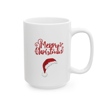 Merry Christmas Santa Hat Mug, Holiday Hat Coffee Mug, Xmas Santa Hat Mug, Santa Hat Coffee Mug, Holiday Santa Hat Mug, Red Hat Mug.
