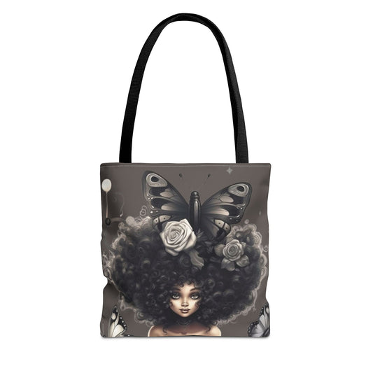 Mystic Woman Tote Bag, Black Women Butterfly Tote, Black Butterfly Women Tote, Mother Butterfly Tote, Black Butterfly Tote, Butterfly Women Tote Bag, African Women Tote Bag