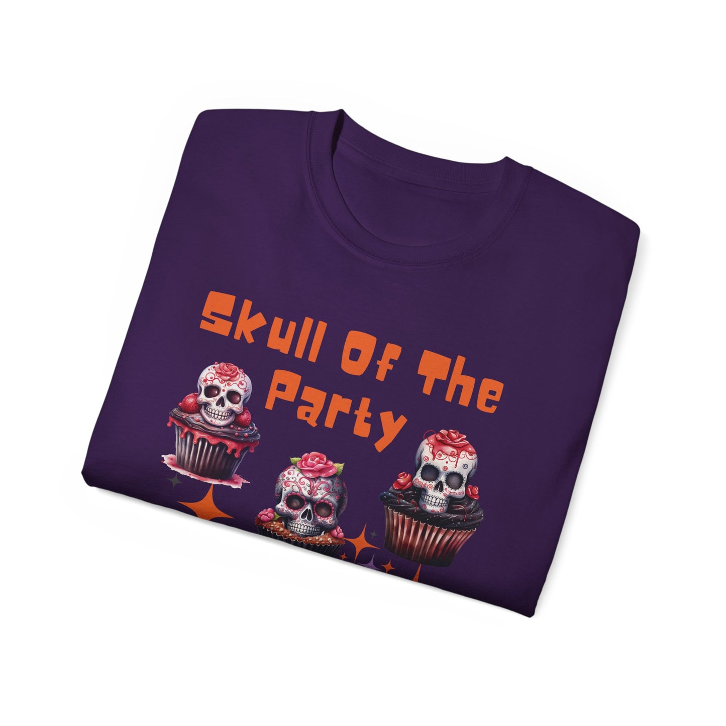 Scary Skull Cupcake Shirt, Skull Cupcake Party Shirt, Halloween Cupcake Shirt, Halloween Cupcake Party Shirt, Gothic Skull Party Tee.