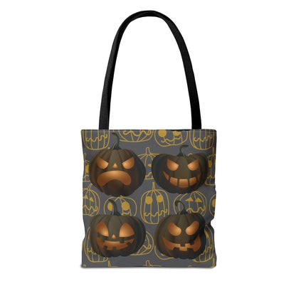 Pumpkin Tote Bag, Jack O Lantern Pumpkin Tote, Scary Pumpkin Bag, Halloween Pumpkin Canvas Gift Bag, Pumpkin Candy Tote, Spooky Pumpkin Bag