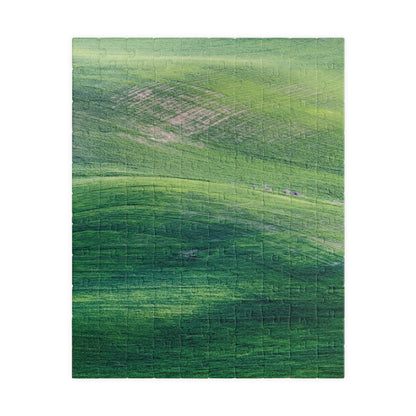 Jigsaw Puzzle (110, 252, 500, 1014-piece), Adult Puzzle, Family Puzzle, Puzzle, Sea Green Puzzle, Abstract Green Art Puzzle, Vibrant Green Puzzle, Green Minimalist Puzzle, Green Gradient Puzzle, Green Wave puzzle.