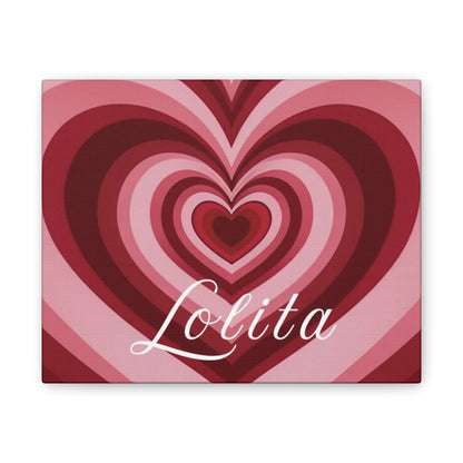 Heart Canvas Wall Art, Love Decor, Personalized Name Sign, Stretched Canvas Print, 0.75 Inch Depth, Customized Heart Design