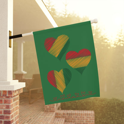 South African Garden & House Banner, African Garden Flag, South Africa Banner, South Africa Heart Flag