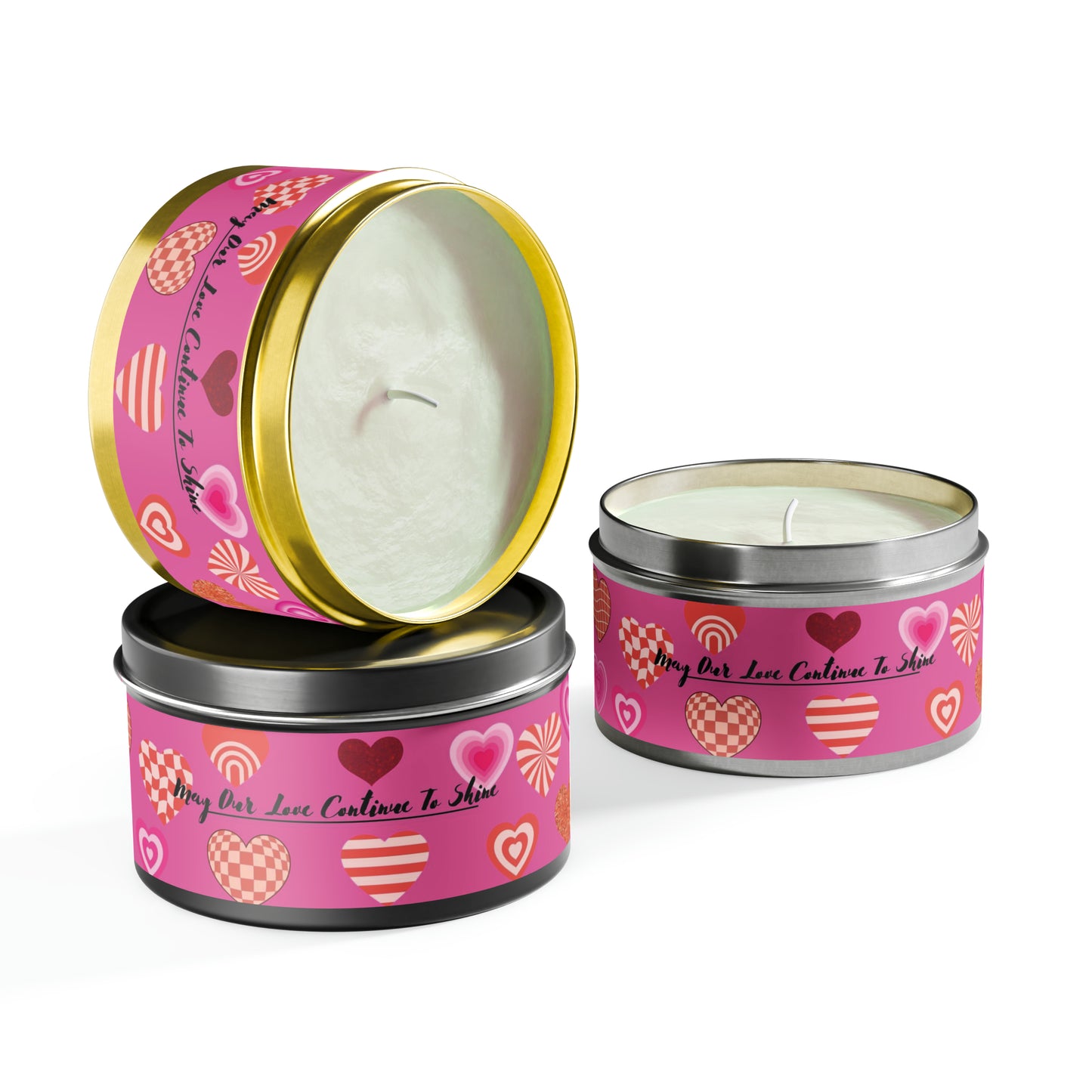 Love Themed Scented Tin Candles