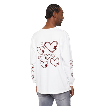 Coffee & Dog Lover Long Sleeve T-Shirt — 'Sweater Heart' Pet Mom Shirt