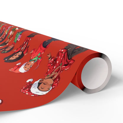 Afrocentric Holiday Paper, Cultural Christmas Wrapping Paper, Diverse Wrapping Paper, African American Christmas Wrapping Paper, Cultural Gift Wrap, Afrocentric Wrap, Children Christmas Wrapping Paper, Ethnic Gift Wrap