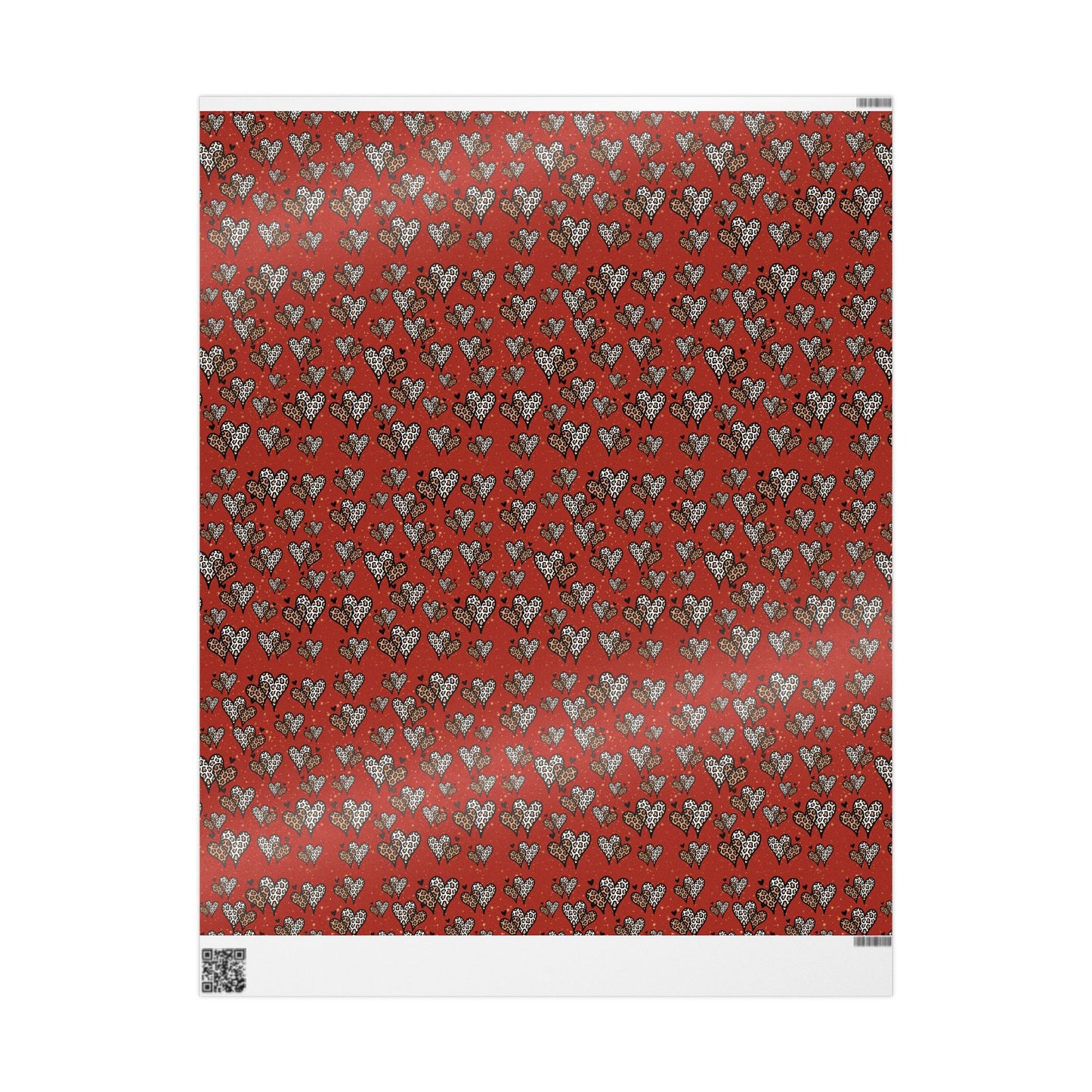 Copy of Valentine Heart Leopard Wrapping Paper — Romantic Animal Print Gift Wrap