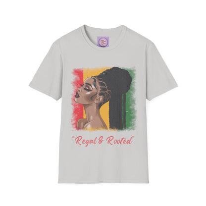 Regal And Rooted Shirt, Black Regal Shirt, Statement Of Power Shirt, Melanin Queen Tee Shirt,Empowering African Shirt,Female Empowerment Tee