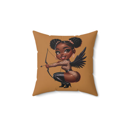 Black Cupid Valentine Pillow,  Angel Throw Pillow, Cherub Throw Pillow, Heavenly Décor Pillow, Chic Angel Cushion, Fantasy Angel Pillow, Angel Decor Pillow, Angel Cherub Decor