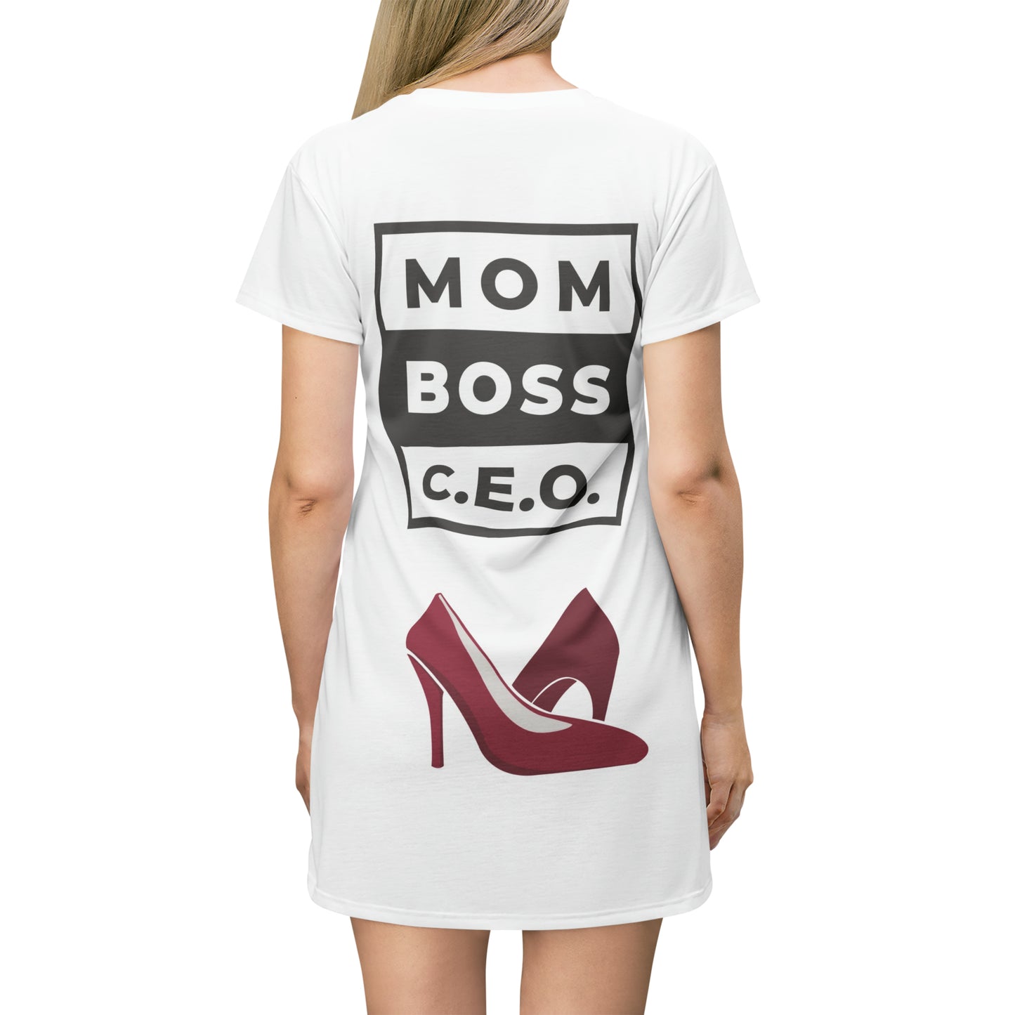 Mom Boss Shirt Dress, Mother's Day Tee Shirt Dress, Unconventional Mom Tee Dress, Ladies T Dress, Pregnancy Mom Tee Dress, Mom Tee Dress.