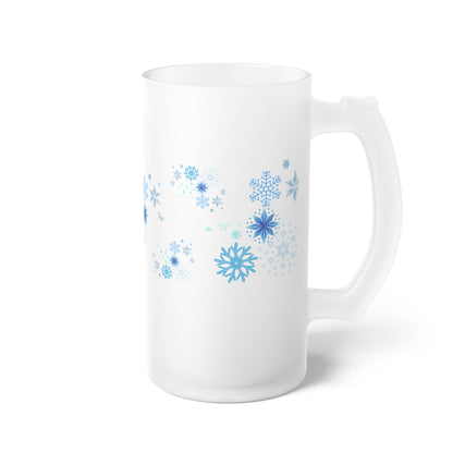 Frosted Glass Beer Mug, cold drinks, cups, kitchen ware, fun graphic, decorative mug