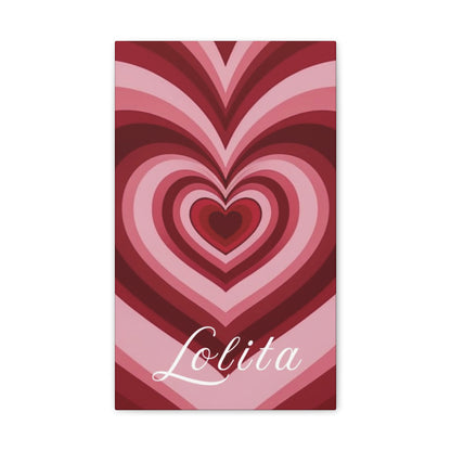 Heart Canvas Wall Art, Love Decor, Personalized Name Sign, Stretched Canvas Print, 0.75 Inch Depth, Customized Heart Design