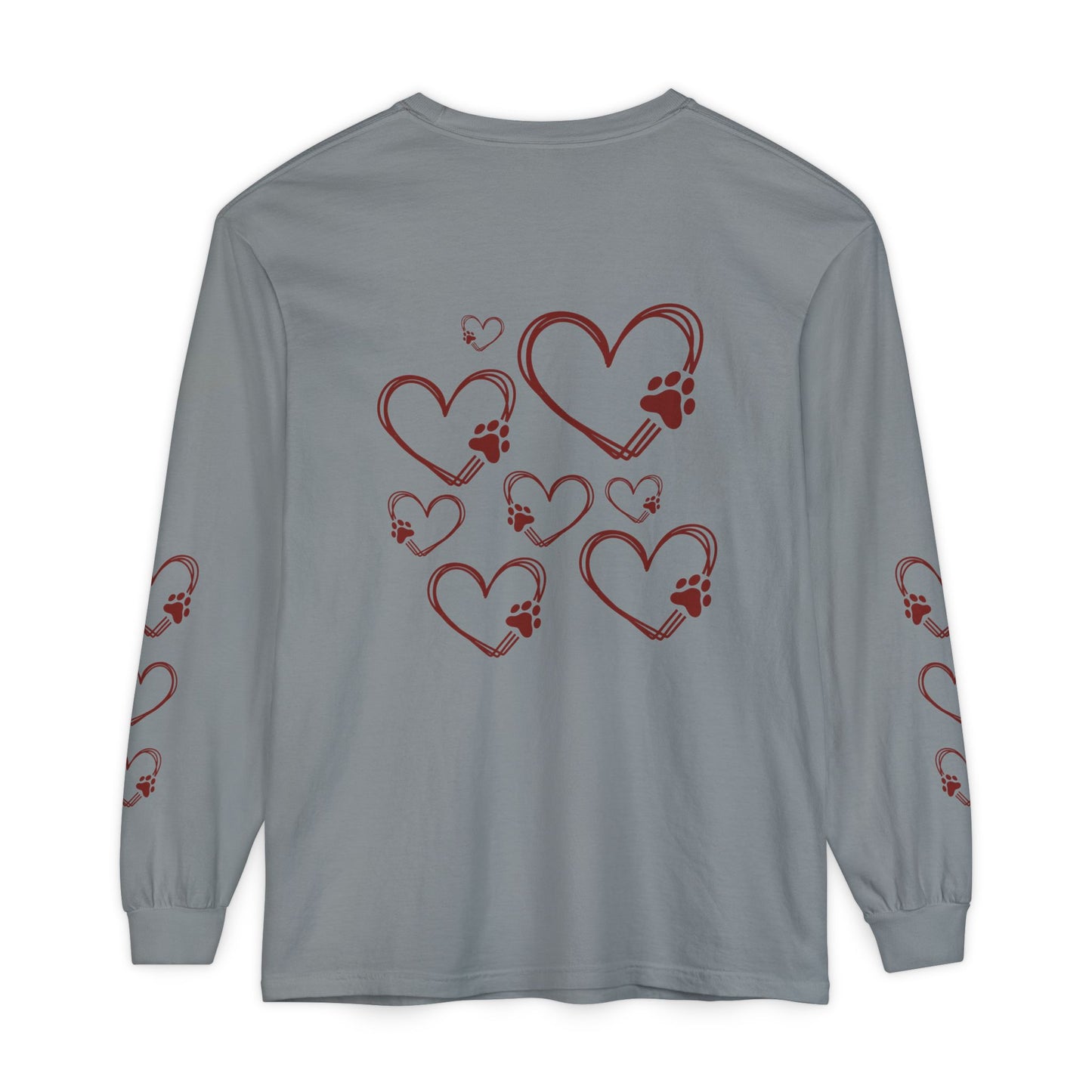 Coffee & Dog Lover Long Sleeve T-Shirt — 'Sweater Heart' Pet Mom Shirt
