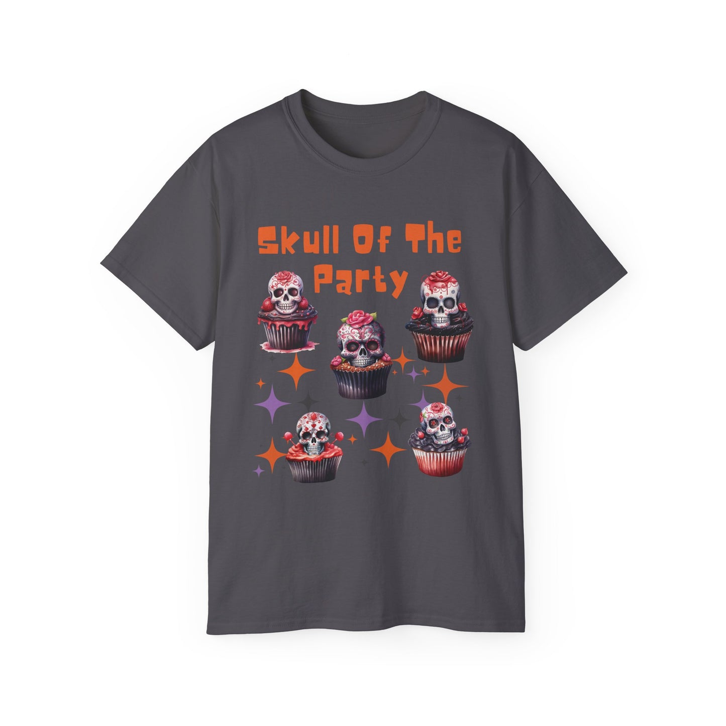 Scary Skull Cupcake Shirt, Skull Cupcake Party Shirt, Halloween Cupcake Shirt, Halloween Cupcake Party Shirt, Gothic Skull Party Tee.