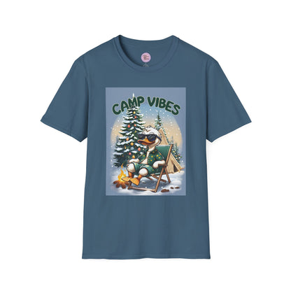 Snow Duck Camp Fire Shirt, Cool Duck Camping Shirt, Christmas Duck Camp Tee, Holiday Duck Camp Shirt, Duck Camping Tee, Duck Chill Shirt,  Funny Duck Camping Shirt, Cartoon Duck Holiday Camp Shirt,