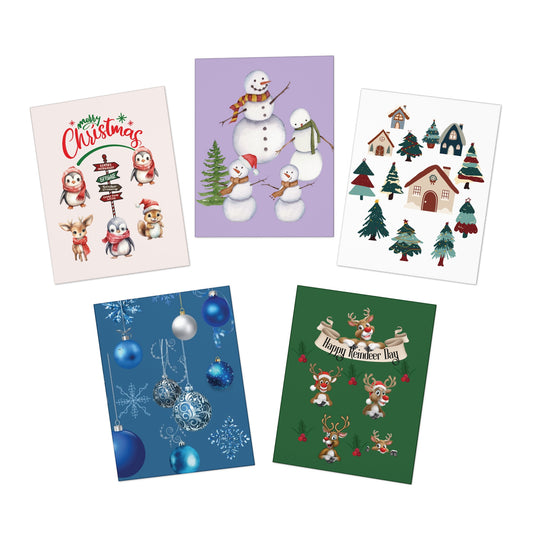 Assorted Christmas Greeting Cards 1628, Christmas Bulb Cards 1721, Multi-Design Greeting Cards (5-Pack), Snowman Family Christmas Cards, Christmas Cottage Greeting Cards, Assorted Christmas Cards, Forest Animals Christmas Cards, Christmas Cottage Cards