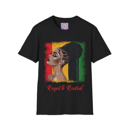 Regal And Rooted Shirt, Black Regal Shirt, Statement Of Power Shirt, Melanin Queen Tee Shirt,Empowering African Shirt,Female Empowerment Tee