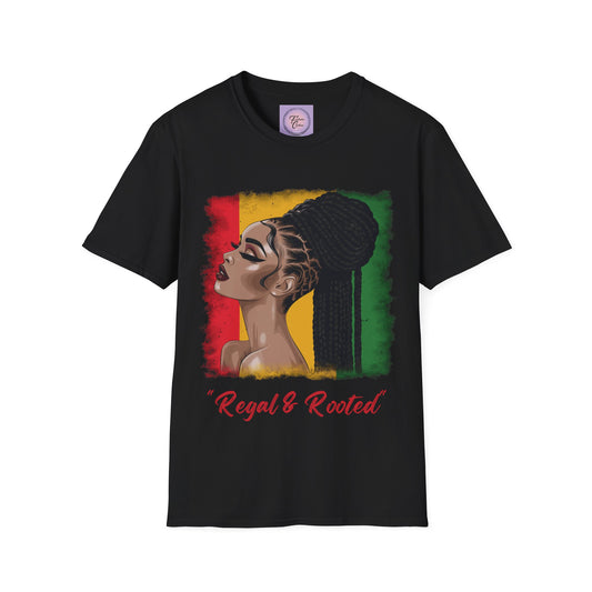 Regal And Rooted Shirt, Black Regal Shirt, Statement Of Power Shirt, Melanin Queen Tee Shirt,Empowering African Shirt,Female Empowerment Tee