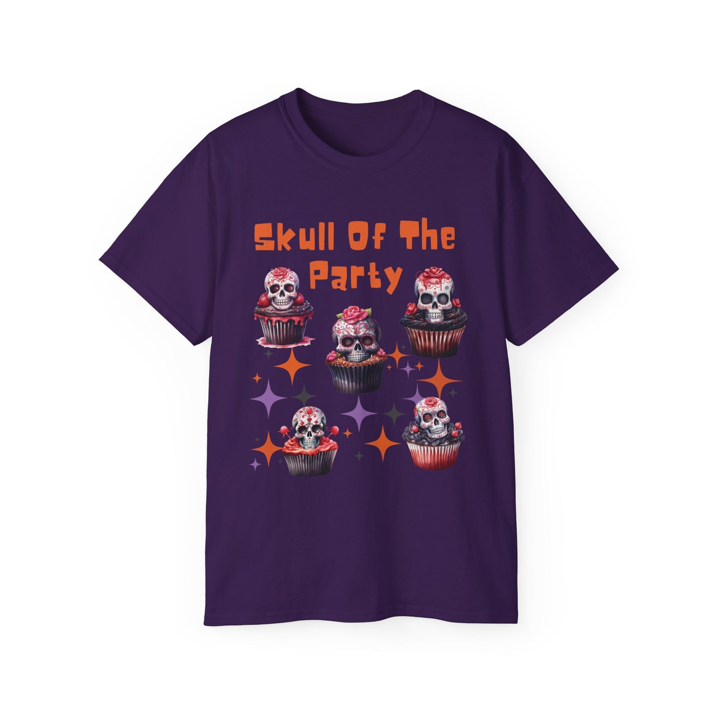 Scary Skull Cupcake Shirt, Skull Cupcake Party Shirt, Halloween Cupcake Shirt, Halloween Cupcake Party Shirt, Gothic Skull Party Tee.