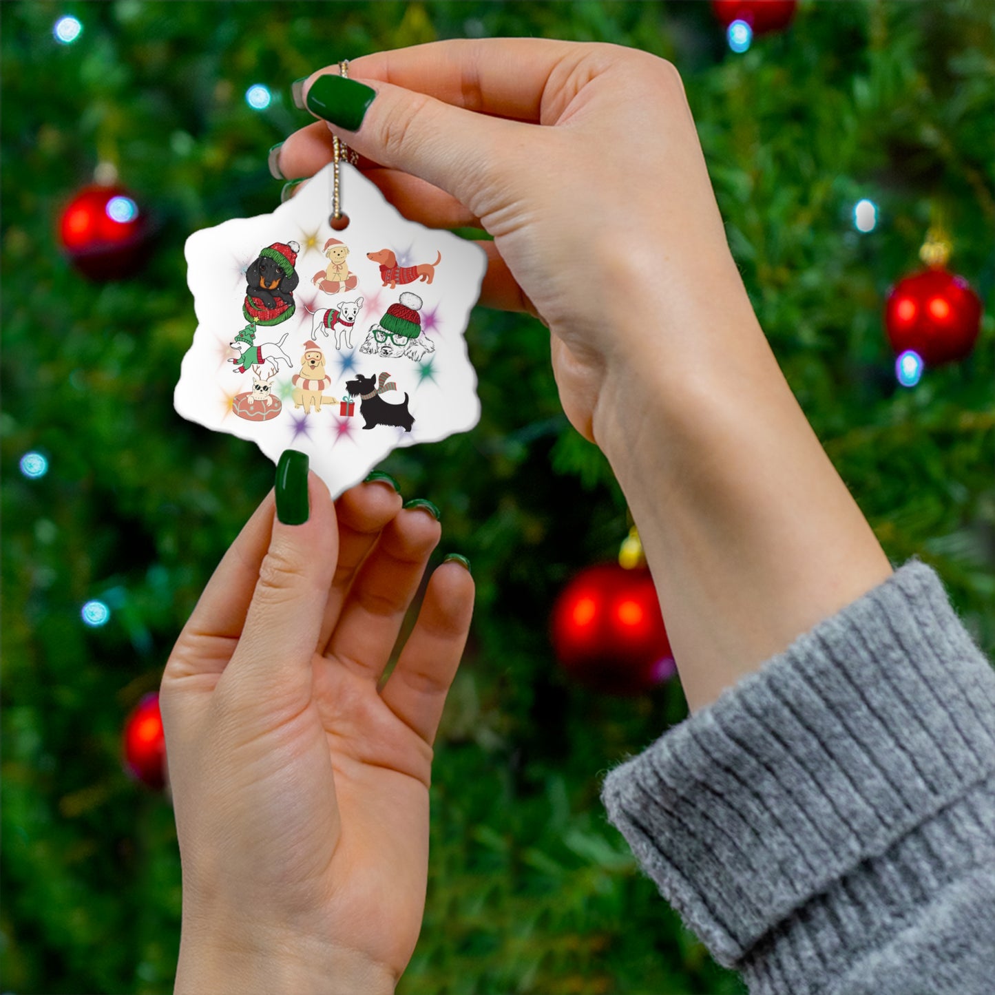 Ceramic Ornament, 4 Shapes