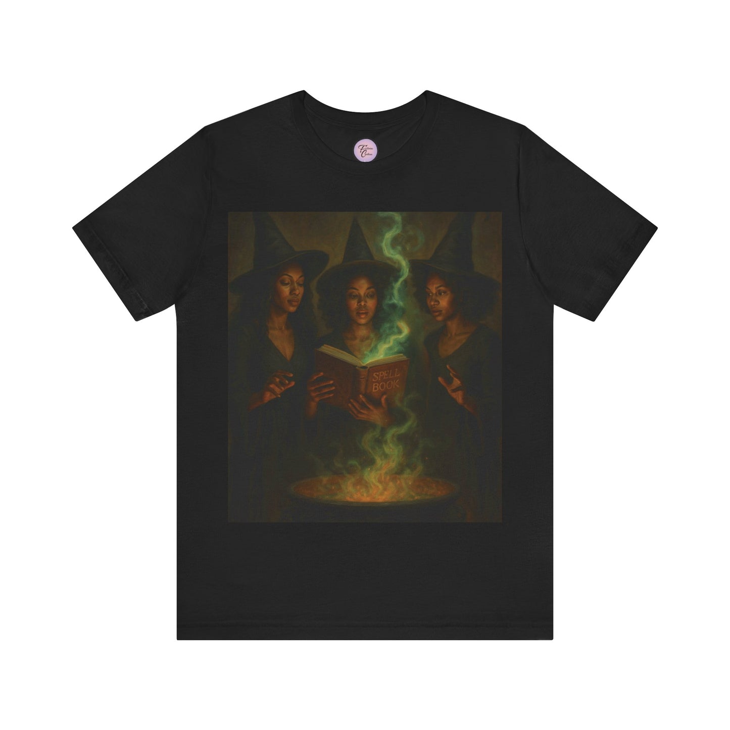 Witches Brew Tee Shirt, Witchy Trio Halloween T-Shirt: Spell Book & Cauldron Graphic Tee