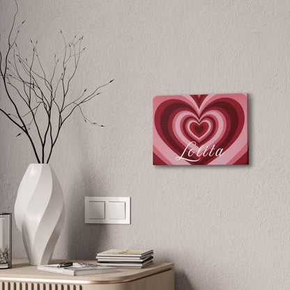 Heart Canvas Wall Art, Love Decor, Personalized Name Sign, Stretched Canvas Print, 0.75 Inch Depth, Customized Heart Design