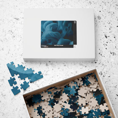 Hard Blue Puzzle, Blue Abstract Puzzle, Modern Art Puzzle, Aesthetic Puzzle, Modern Art Puzzle, 1000 Piece Blue Puzzle, Mindfulness Puzzle