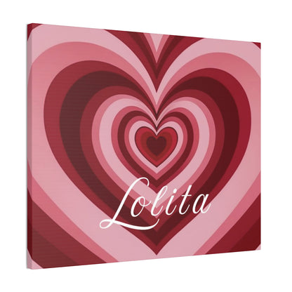 Heart Canvas Wall Art, Love Decor, Personalized Name Sign, Stretched Canvas Print, 0.75 Inch Depth, Customized Heart Design