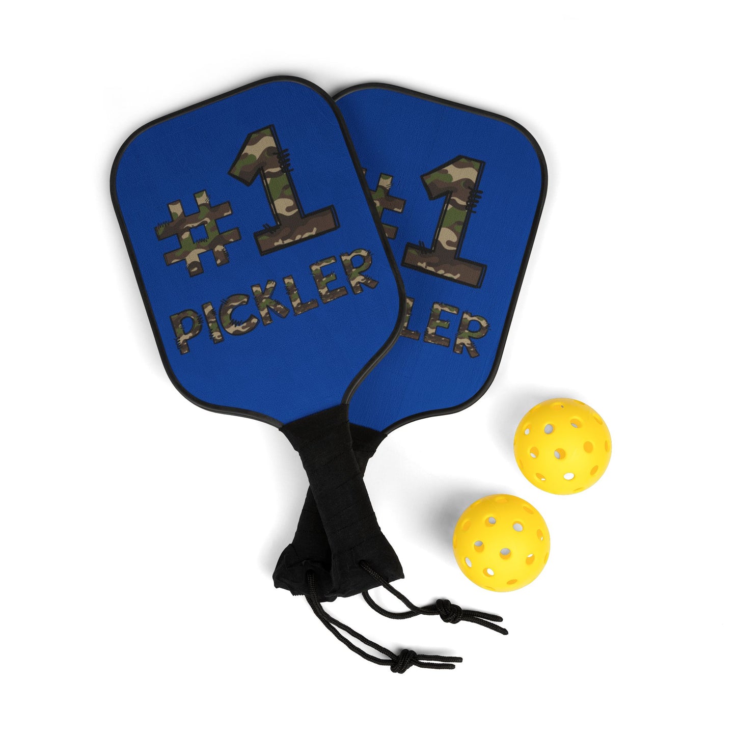 Camouflage Pickleball Paddles, #1 Pickler Pickleball Set,  Blue Beginners Paddle Set, Sports Gift for Men Women, Sports Equipment for Adults