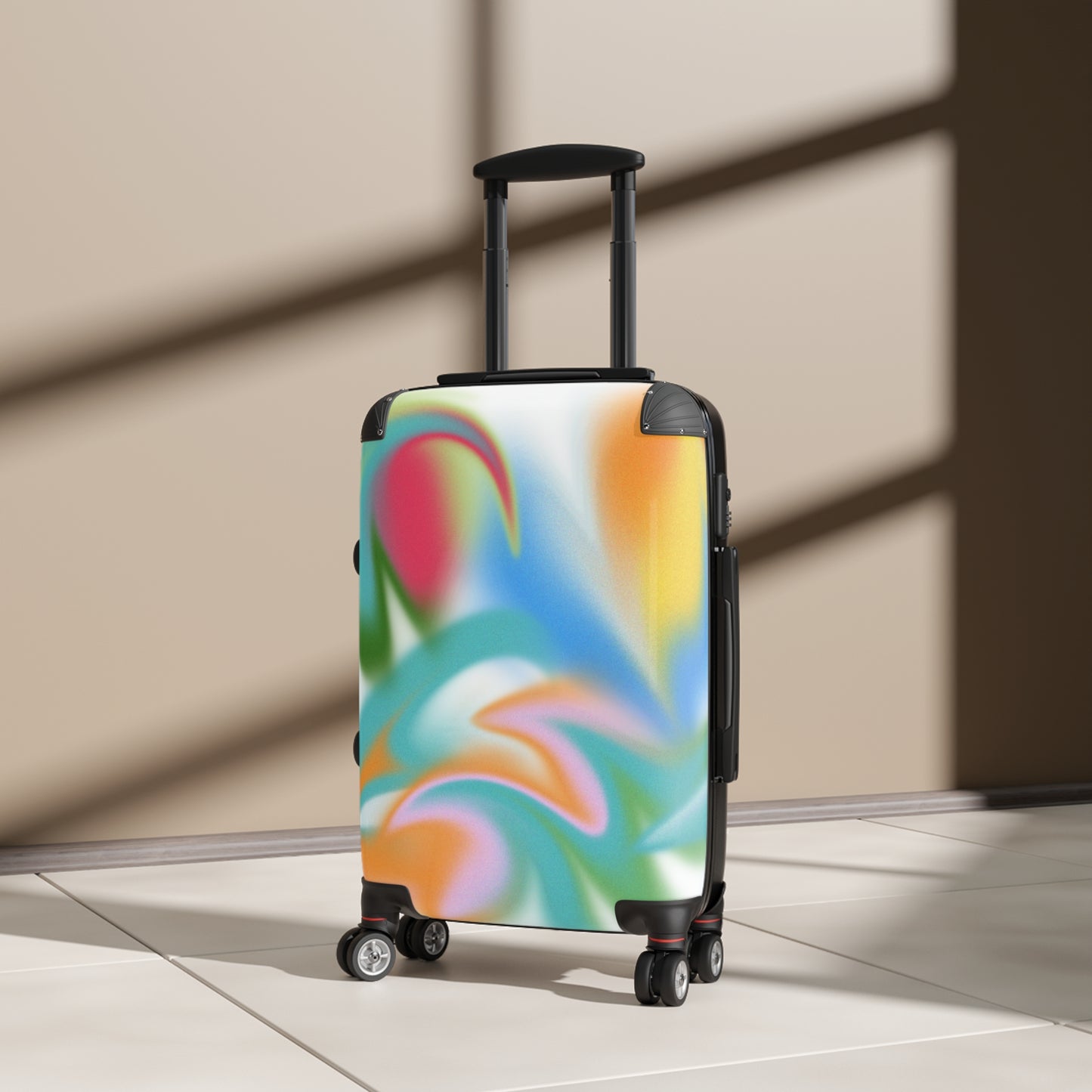 Abstract Art Suitcase, Colorful Rolling Suitcase, Art-Inspired Luggage, Trendy Carry-On Suitcase, Vibrant Suitcase, Artistic Luggage, Colorful Travel Luggage, Unique Carry On