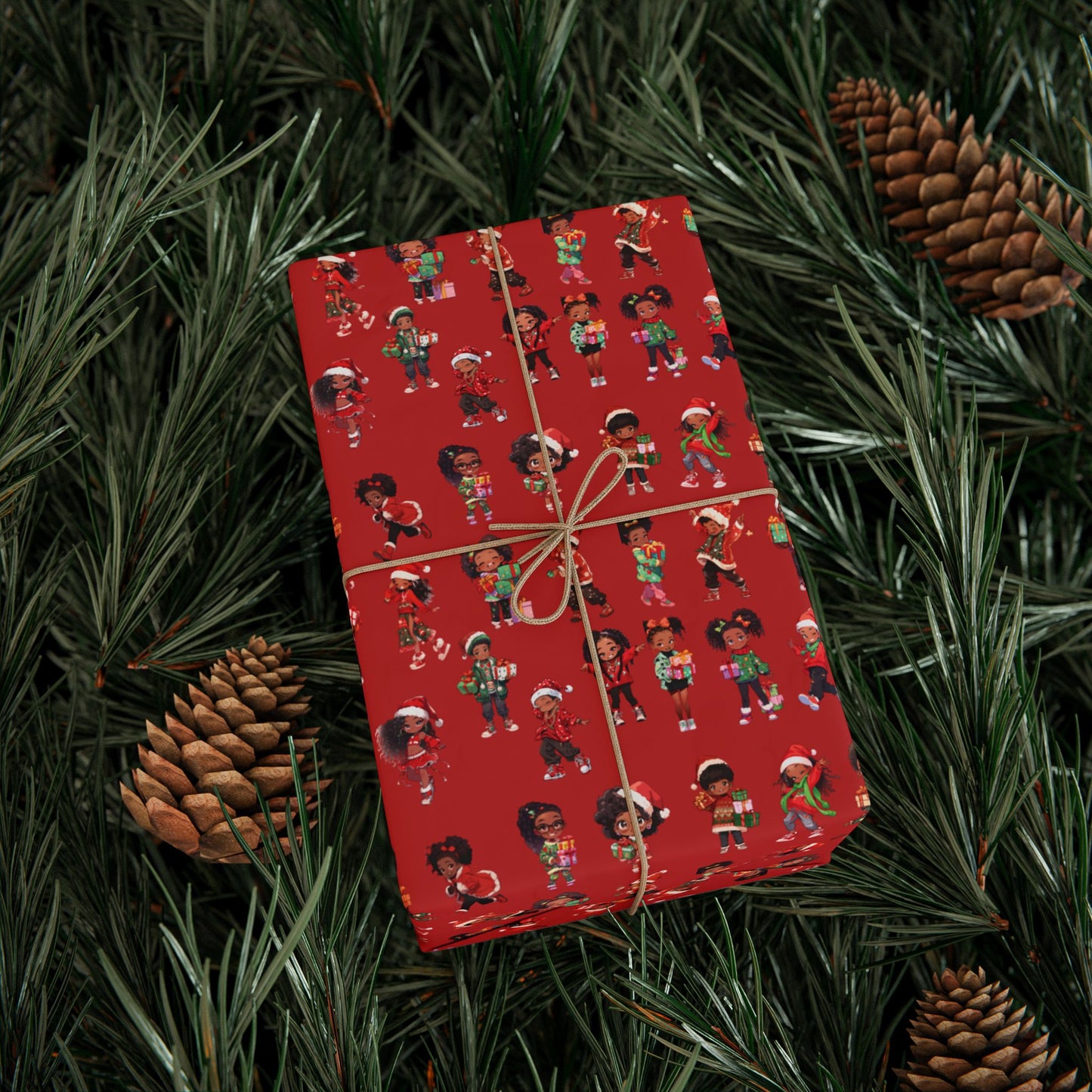 Afrocentric Holiday Paper, Cultural Christmas Wrapping Paper, Diverse Wrapping Paper, African American Christmas Wrapping Paper, Cultural Gift Wrap, Afrocentric Wrap, Children Christmas Wrapping Paper, Ethnic Gift Wrap