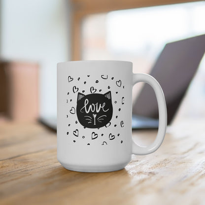 I Love My Cat Mug – Cute Valentine Cat Lover Coffee Cup
