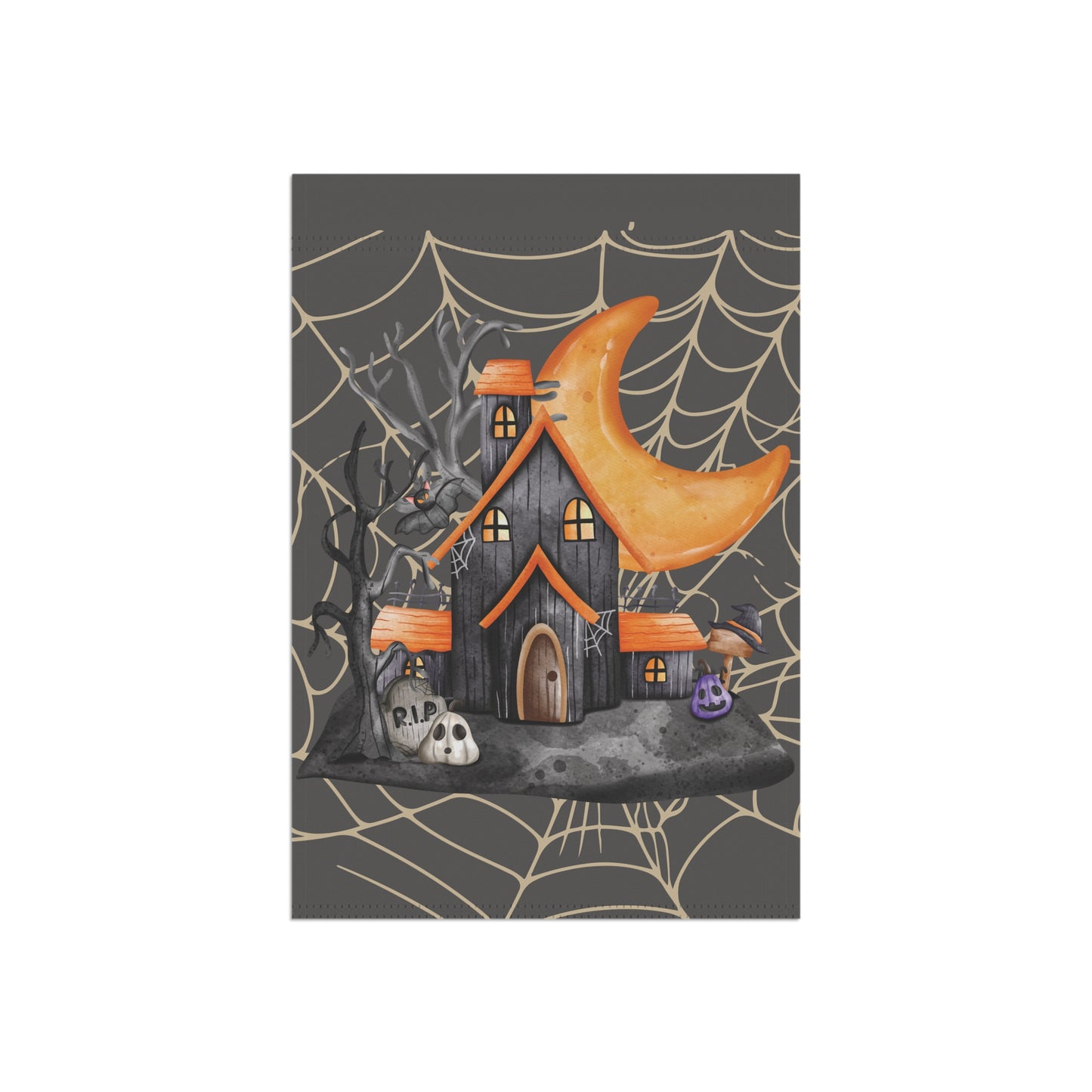 Creepy House Flag, Haunted House Flag, Haunted House Banner, Spook House Flag, Trick Or Treat Flag, Halloween Yard Flag, Fall Yard Flag.