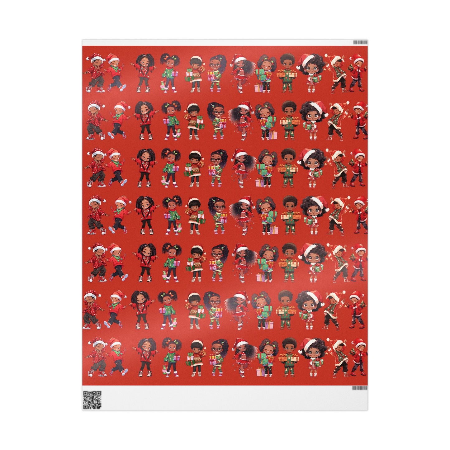 Afrocentric Holiday Paper, Cultural Christmas Wrapping Paper, Diverse Wrapping Paper, African American Christmas Wrapping Paper, Cultural Gift Wrap, Afrocentric Wrap, Children Christmas Wrapping Paper, Ethnic Gift Wrap