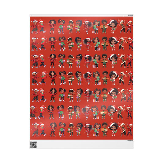 Afrocentric Holiday Paper, Cultural Christmas Wrapping Paper, Diverse Wrapping Paper, African American Christmas Wrapping Paper, Cultural Gift Wrap, Afrocentric Wrap, Children Christmas Wrapping Paper, Ethnic Gift Wrap