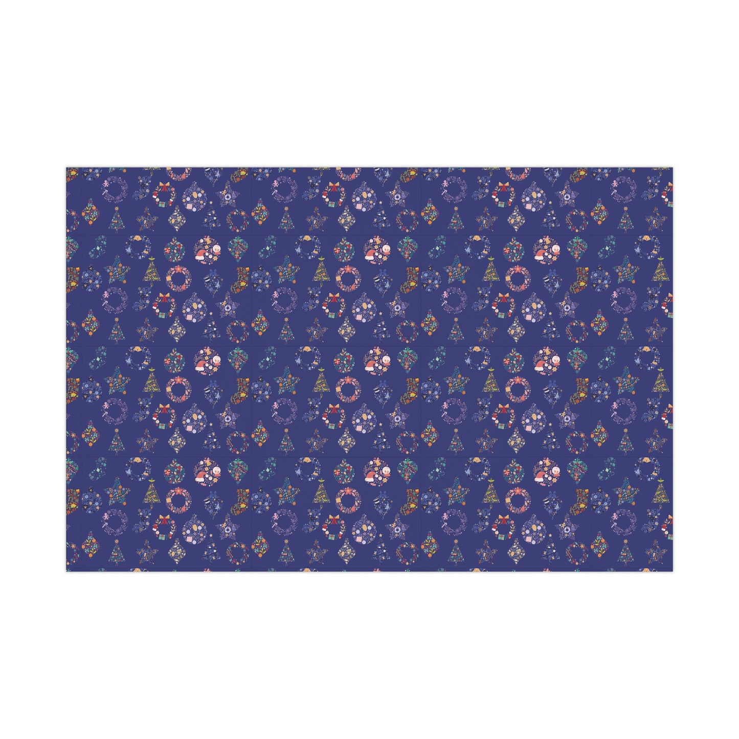 Blue Ornaments Wrapping Paper