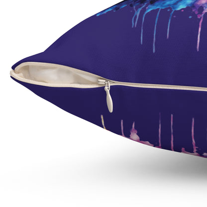 Skeleton Pillow - Love Never Dies Throw Cushion, Skeleton Pillow, Colorful Skeleton Couple Throw Pillow, Gothic Romance Décor, Day of the Dead Style Accent Pillow, Spooky Love Cushion